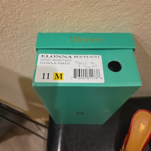 J Red Eleonna Red Patent Leather Bow Mule Heels - Picture 2 of 16